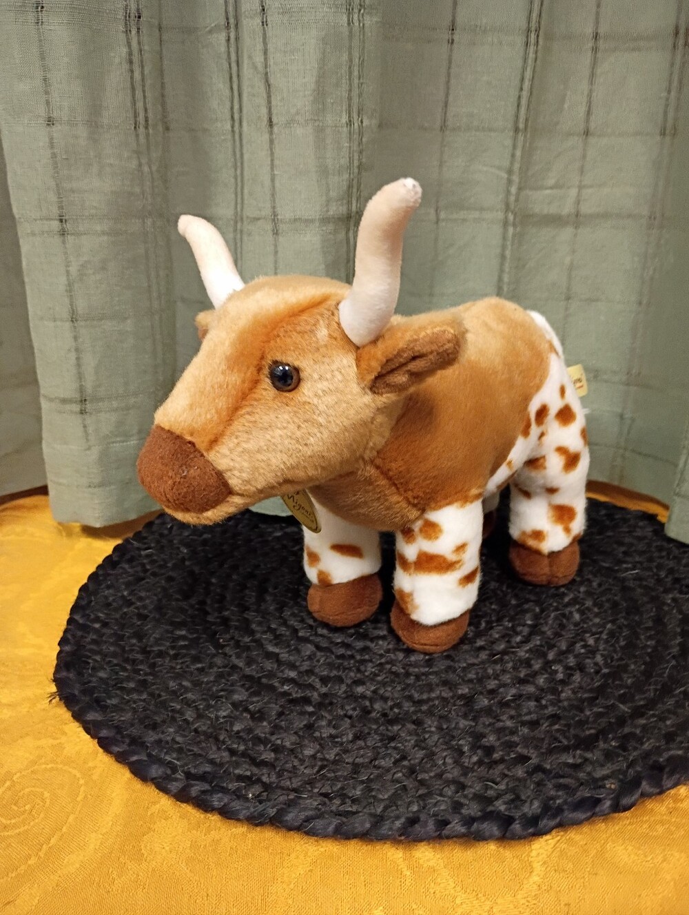 Aurora Miyoni Realistic Longhorn Bull Steer Plush Animal Size 9"